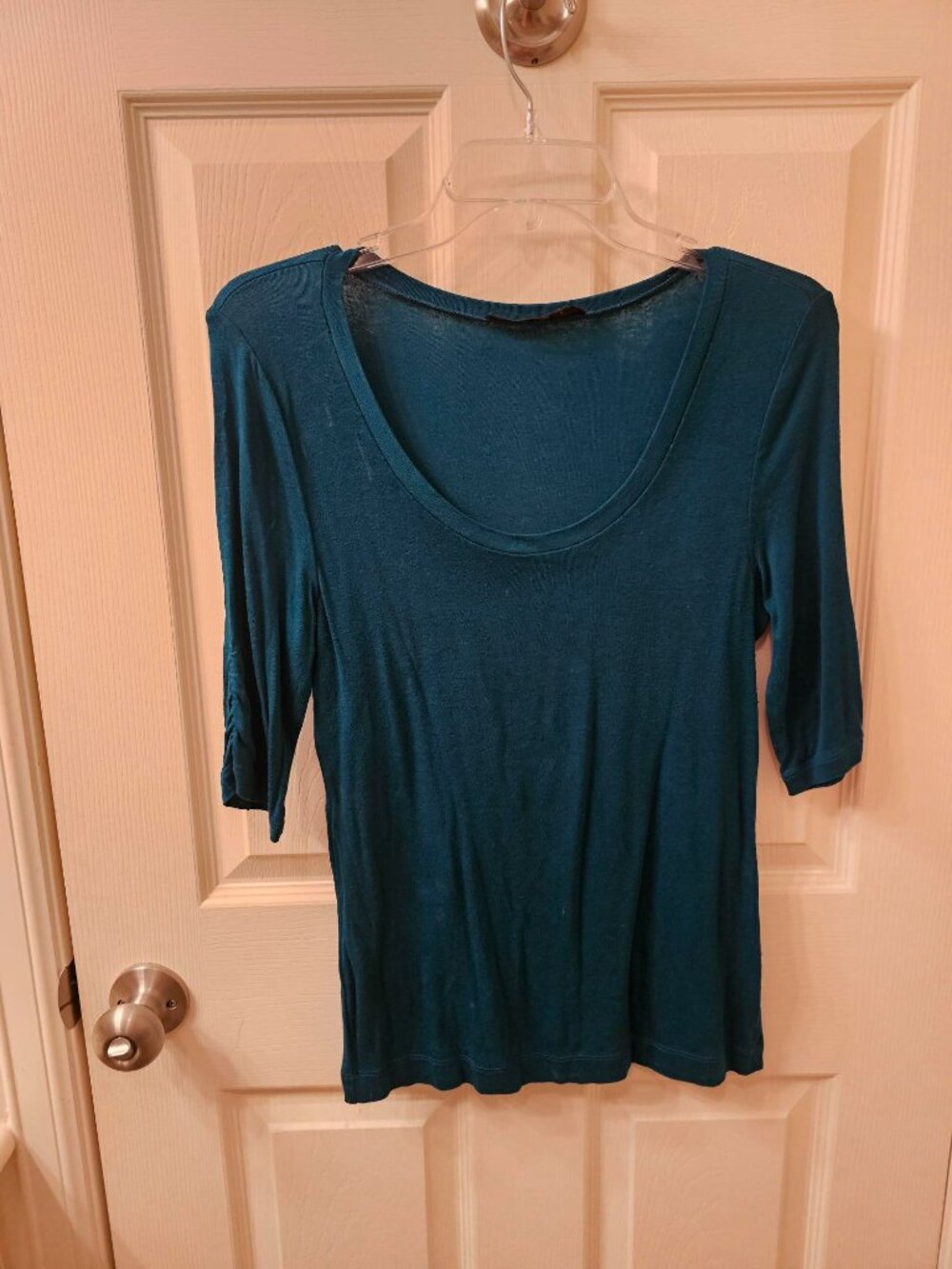 The Limited Medium Teal 3/4 Sleeve Blouse